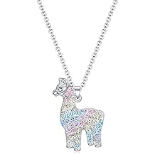 Horse Wolf Giraffe Dinosaur Necklace Gifts,Flamingo Elephant Sloth Llama Mermaid Necklaces Jewelry for Women