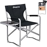 KingCamp Aluminium Regiestuhl Campingstuhl Klappstuhl mit Seitentisch