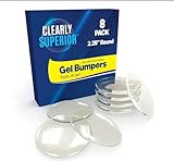 Clearly Superior Round Medium 2.5' Clear Bumpers 8 Pack – Self Adhesive Doorknob Protector Wall Guard - Protects Walls from Door Knobs and Handles