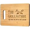 Gifts for dad from daughter son unique birthday grilling gifts for dad father men papa engraved bamboo cutting board the grillfather the man the myth the legend father present  urban country home decor