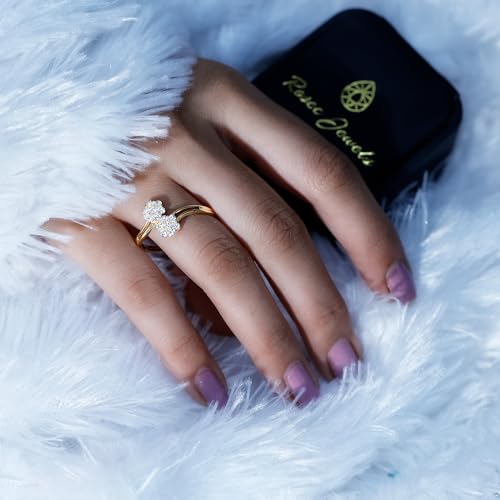 Certified Lab Grown Diamond Flower Engagement Ring, Ef-Vs Quality, Diamond Floral Ring For Women - With Jewelry Box 5