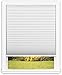 Easy Lift Trim-at-Home Cordless Pleated Light Filtering Fabric Shade White, 60 in x 64 in, (Fits windows 43"- 60")