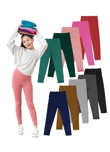 Girls Prints Leggings High Waist Tie Dye Toddlers' Fashion Leggings Size 4-11Y,Stretchy Tight Pants, Multipacks