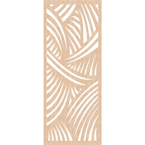 Image of 33 3 /8 inchW x 84 3 /8 inchH x 3 /8 inchT Chester Decorative Fretwork Wood Wall Panels, Red Oak