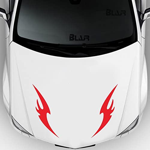Image of Racing Stripes Car Sticker DIY Styling Decorative Stripes Door Sides Hood Vinyl Decal for Car SUV Truck Waterproof Accessories 106 inchx9.2 (4PCS) (red)