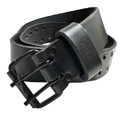 Zeluga 2" Non-Padded Leather Work Belt - Premium Quality, Maroon, Fits 30" To 46" Waist - View #7