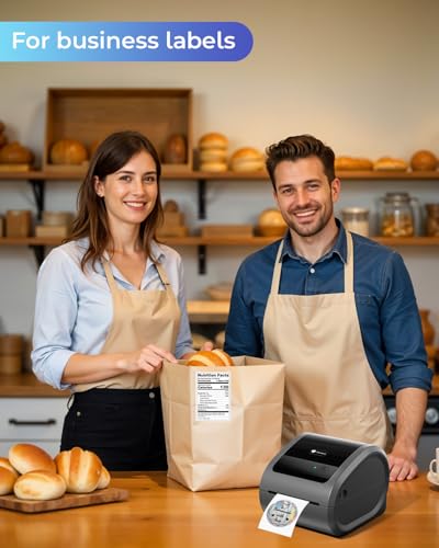 Image of Phomemo Ethernet Thermal Label Printer 4x6, Bluetooth Shipping Label Printer for Small Business, Home, Office, 300DPI Wireless Thermal Printers Compatible with Ethernet /Bluetooth /USB, Etsy, USPS