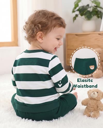 Image of NZRVAWS Toddler Baby Boy Clothes Infant Fall Winter Outfit Long Sleeve Pant Top Set 2Pcs Sweatshirt 0 Month-3 Years