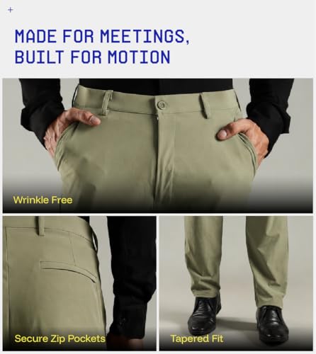 Image of BLUE TYGA Ultimate Office Joggers for Men | Wrinkle Free & Lightweight Joggers for Men | Ultra-Stretchable Pants for Office & Parties