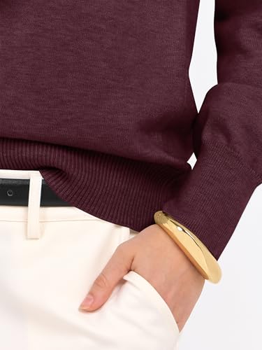 Image of ANRABESS Women's Long Sleeve V Neck Basic Sweaters | Classic Pullover Tops,Soft Loose,Business Casual Work,Travel Vacation,All Day Wear,Fall Spring Outfits,Winter Layer Clothing