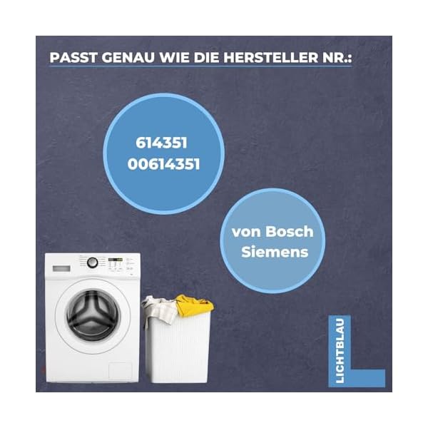 Lichtblau Filter Flusensieb 614351 00614351 für Waschmaschine und Waschtrockner I Ersatzteil Fusselsieb passend für Neff Balay Constructa Siemens Bosch I Filtereinsatz IQ300 IQ500 IQ700 – Bild 4