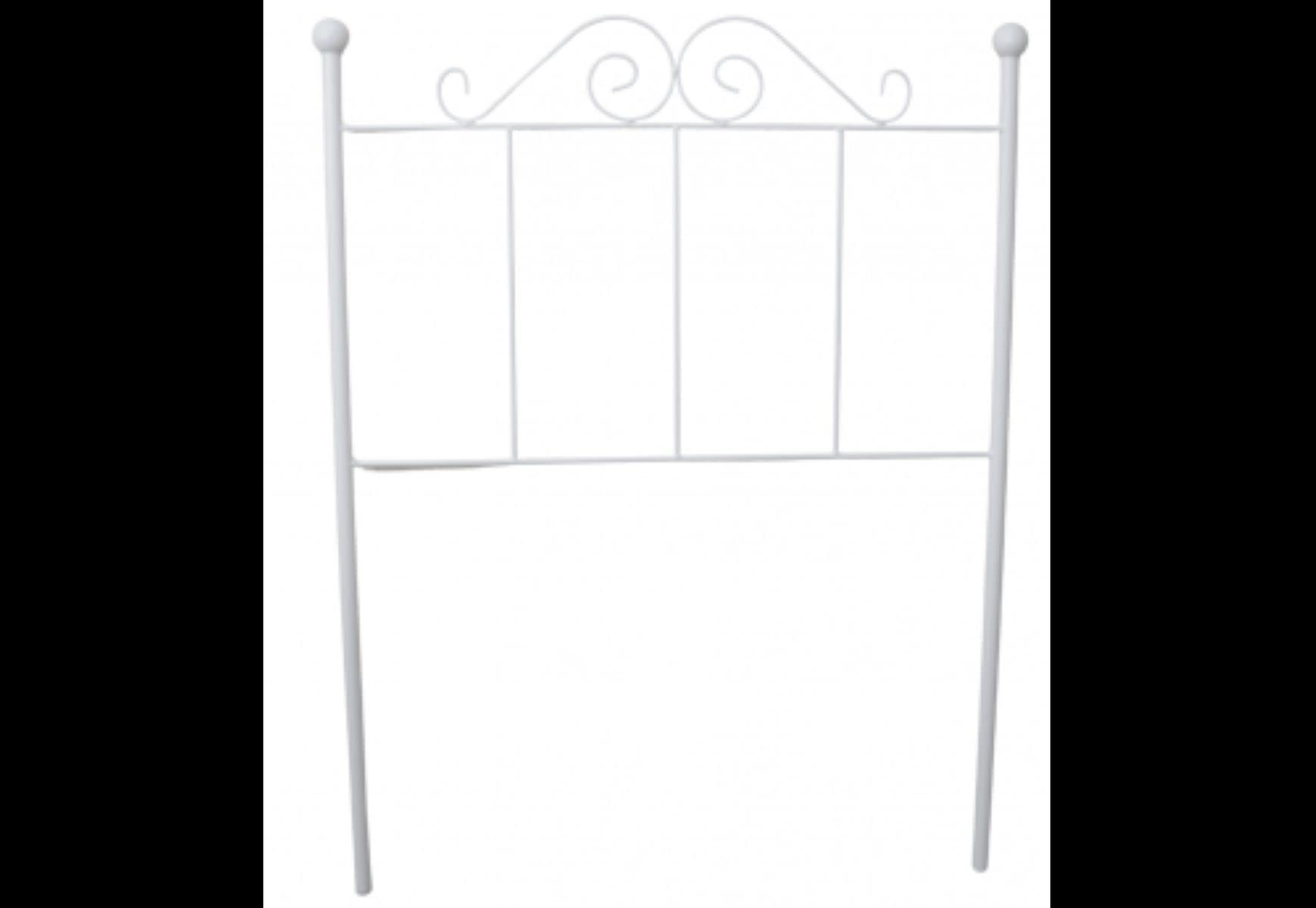 ECCOX Cabecero - Matris - Forja Palacio - para Cama de 90 - Blanco 98x125x4
