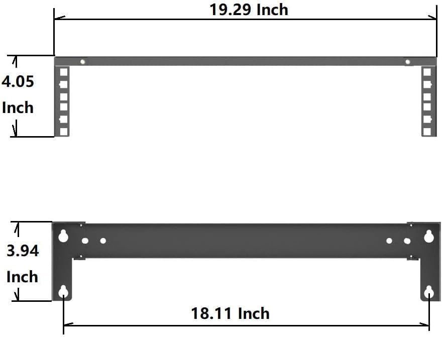2 Pack of 2U Hinged 19 Inches Cold Rolled Steel Wall Mountable Simple Vertical Rack and Networking Equipment Rack Including Hardware for Assembly (2) image 4 of 9 B0F93G3RTB