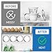 SOPHICO Organizer for Fridge, 4 Capacity Sliders for Refrigerator, Yogurt Holder With Adhesive Tapes for 3.75 Inch Greek and Vegan Yogurt (Transparent, 1 Pack)