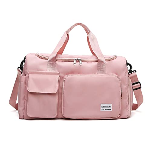 Sac de sport FANDARE ultra-léger rose de grande capacité avec un compartiment pour chaussures