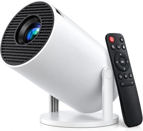Image of Portable Mini Projector, 4K 1080P Full HD Projector, Support Video Projector, WiFi 5G BT 5.0, Cinema Projector 180 Can Be Rotated, Android 11, Compatible with TV Stick for Kids and Adults.