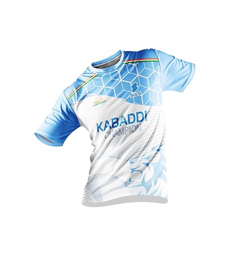 Image of Kabaddi Jersey for Boys & Men | Quick-Dry Stretchable Sports T-Shirt for Practice & Match Wear | Lightweight Durable & Breathable Fabric | Vibrant Team Colors