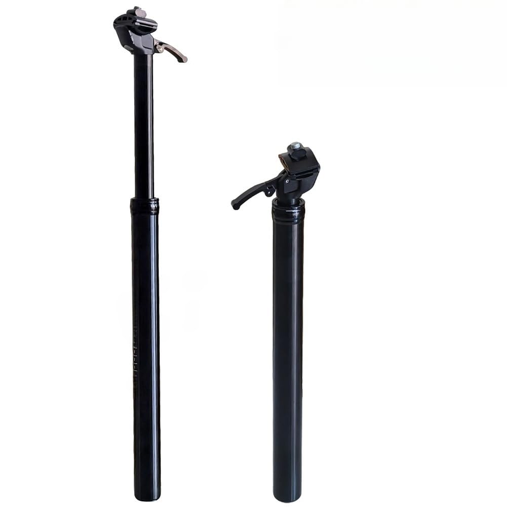Regulowana sztyca z zakraplaczem z zawieszeniem 170 mm do roweru, stopu aluminium i stali nierdzewnej, składany uchwyt, kompatybilny z ramą 33,9 mm