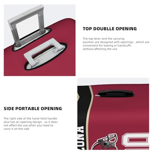 Image of Custom Arizona Luggage Cover Personalized Football Style Suitcase Cover with Name Number Customized Washable Elastic Sports Travel Suitcase Protector for Business Vacation Gifts