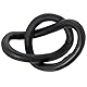 DECORACION SOBREMESA DOBLE ANILLO NEGRO RUGOSO_19X14X8CM