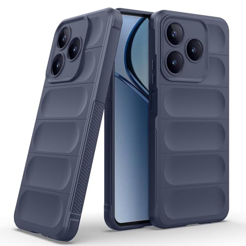 Image of Amazon Brand - Solimo Mobile Cover for Realme C63 4G / Narzo N63 4G | Full Camera Protection | Liquid Silicon Case | Flexible Bumper Case for Realme C63 4G / Narzo N63 4G (Dark Blue)
