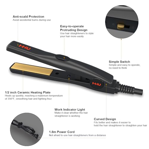 Plancha Mini para Cabello Corto con Placas de Cerámica y Turmalina miniatura 2