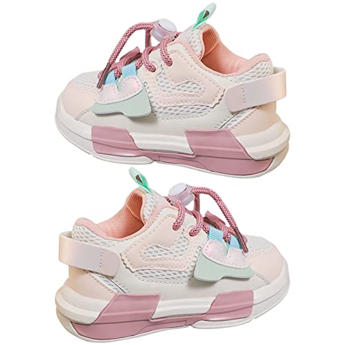Girls Shoes Autumn and Winter Children's Sports Shoes Middle and Big Children's Sneakers Little Boy Sneaker Hiking (Pink, 7.5 Toddler)