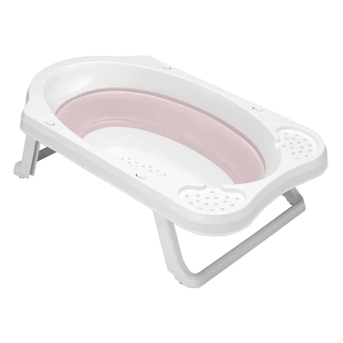 keeeper Faltbare Babywanne mit Stöpsel, Ab 0 bis ca. 12 Monate, 33 l, 48 x 82 x 23,5 cm, Maja, Pink (Nordic Pink)