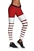Pink Queen Women's Santa Claus Costume White Red Leggings Pants,US S-M,Christmas Pattern 22