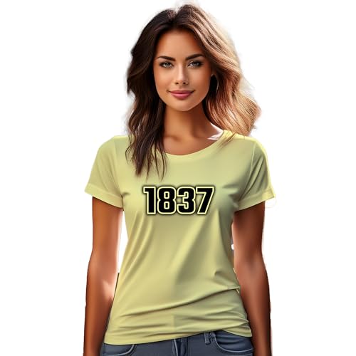 T-shirt 1837 femme jaune beurre anti-déformation et fluide