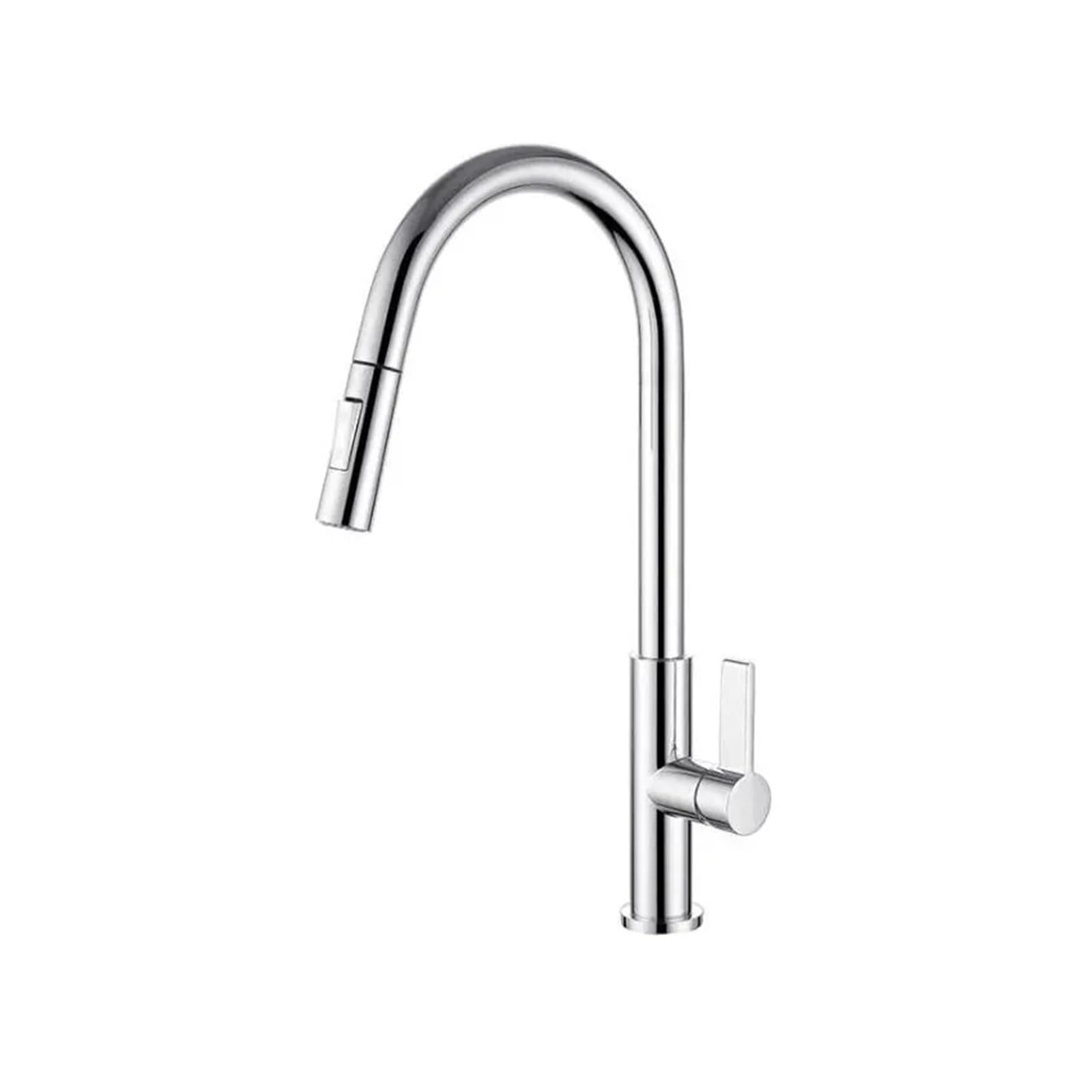 Mitigeur de cuisine évier extractible EY-C0068 au design chromé géométrique
