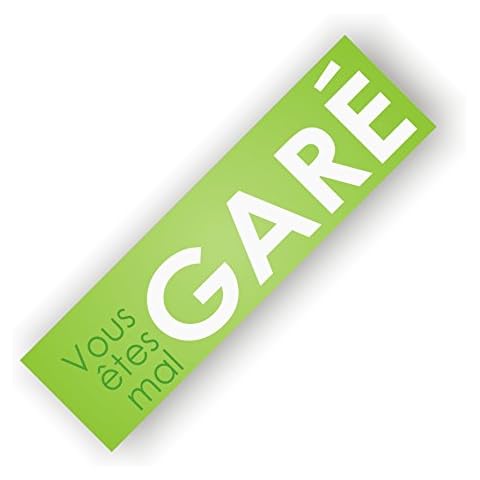 Self-Adhesive Parking Stickers - "Vous êtes mal garé" ("You are badly parked") - Pack of 20 [Item in French] Cover