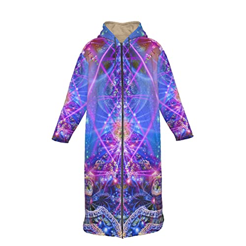 Visionary Psychedelic Cloak | Festival Cloak | Wizard Cloak | Trippy Outfit | Hooded Visionary Cape | Festival Outfit | DMT Art | Gates of Atlantis
