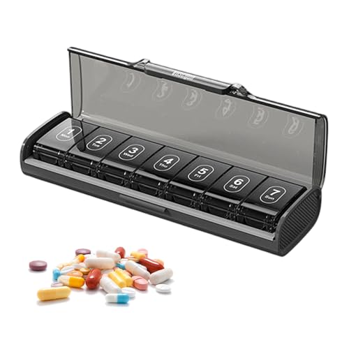 TVETE ピルケース 1週間 サプリメントケース お薬カレンダー 薬ケース 1週間 薬入れ おしゃれ サプリメントケース 携帯用 薬ケース 抗菌 防湿 遮光 サプリメントケース 飲み忘れ防止 軽量 トラベル 薬入れ 可愛い 密閉 単独で携帯できる 薬ケー