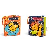 B. toys by Battat Two Soft Baby Books – Fabric Cloth Books for Babies – Interactive Sounds &...