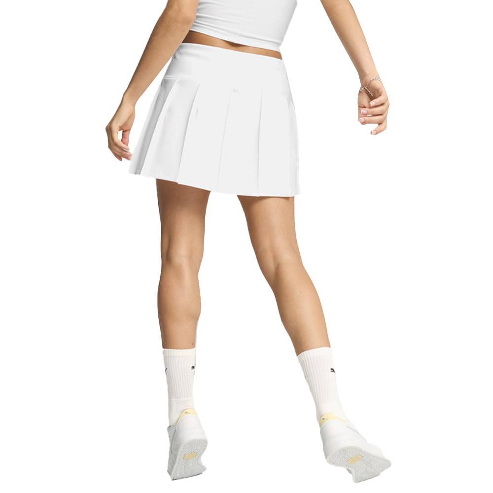 PUMA Minifalda plisada clásica para mujer, Blanco (PUMA WHITE), XL
