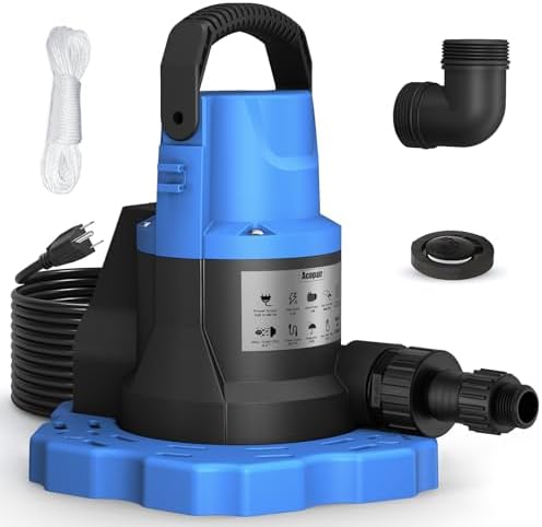 Acopair 1 HP Automatic Swimming Pool Cover Pump, 5000 GPH 115V