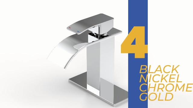 瀑布40 RUACQ Waterfall Bathroom Faucet,Single Handle Bathroom Sink