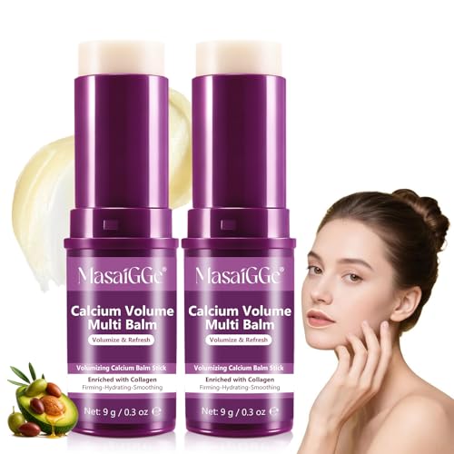 Calcium Multi Balm Stick, Calcium Volume Multi Balm Stick, Barra Hidratante de Colágeno Coreano, Antiedad, Hidratante y Antiarrugas, con Calcio para Ojos, Rostro y Cuello (2)