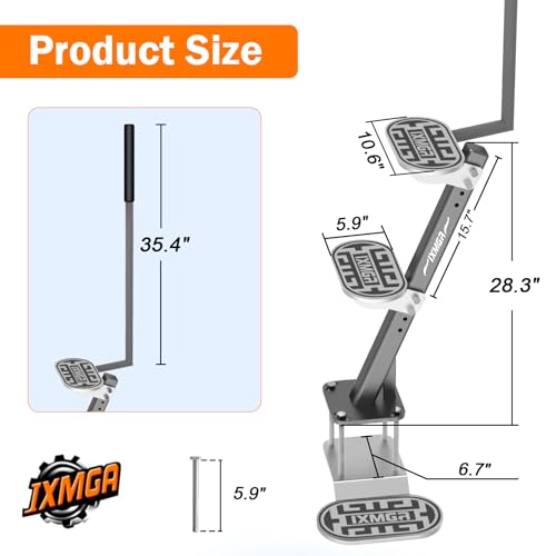 Upgraded Heavy Duty Boat Trailer Steps with Handrail, Non-Slip Trailer Tongue Ladder, 450Lbs Capacity, Anti-Rust Boat Steps for Trailer, Fits for Bass & Pontoon Boats by IXMGA - Image 3