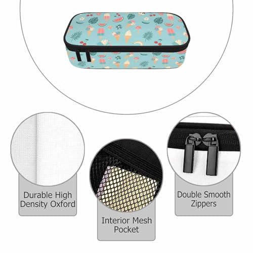 Image of Sweet Dessert Pencil Case Ice Cream Pineapple Watermelon Summer Pencil Bag Pouch Box Organizer for College School Students Boy Girl