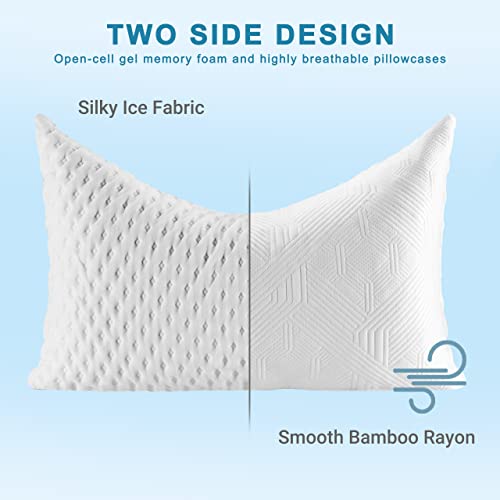 Tbfit Adjustable Cooling Side Sleeper Pillow, Neck Pillows For Pain Relief Sleeping, Queen Memory Foam Pillows For Side Sleepers, Cervical Pillow For Neck, Shoulder Pain, Soft Medium Curved Bed Pillow #TOP1