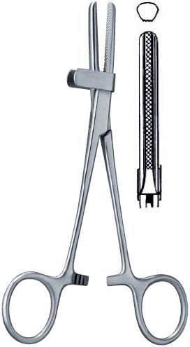 Nifty Tubing Clamp Forcep (Cross Serrated) with Safety Guard 8" / 20CM