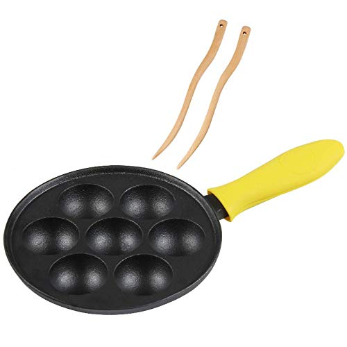 Buy Cast Iron Aebleskiver Pan For Danish Stuffed Pancake Balls By