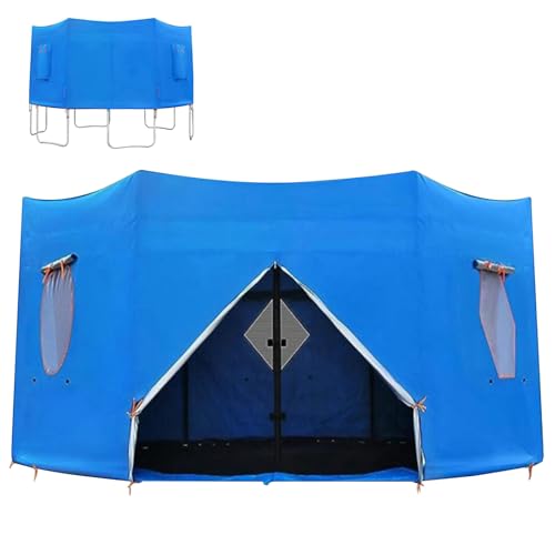 Trampolin Sonnenschutz Abdeckung - Ø 244 306 366 cm Überdachung, Sonnenschutz Trampolin Zelt Abdeckung,UV-Beständiges & Wasserdichtes Sonnensegel Zubehör