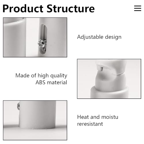 Tulov 6 Stück Heizkörper Halterung Set, ABS Heizkörper Montagehalterung, Badheizkörper Befestigung, für Badheizkörper Kompatibel mit Geraden und Gebogenen Badheizkörpern, Handtuchhalter Heizkörper