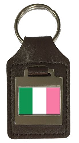Porte-clés en cuir gravé drapeau pour sublimer vos clés de maison et voiture