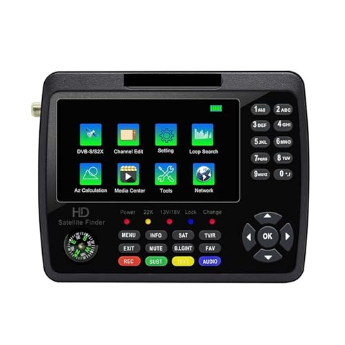 Medidor de Campo TDT, V10 Finder Max+ 8MP   Localizador de satélite portátil HD DVB S/S2/S2X/AHD H.265, medidor de señal de satélite digital