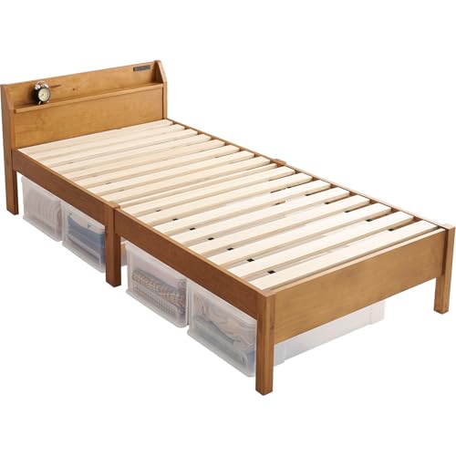 ���� �x�b�h ���̂��x�b�h �x�b�h�t���[�� �y�g���h�R���h�x�b�h�z �ω׏d200kg �H��s�v �I�t�� �R���Z���g�t�� �V���O�� ���C�g�u���E�� �� 98.5 ���s 209 ���� 82 MB-5195S-LBR