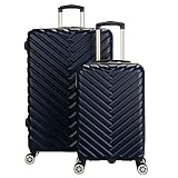 Kenneth Cole Reaction Madison Square Hardside Chevron Expandable Luggage, Navy, 2-Piece Set (20' & 28')